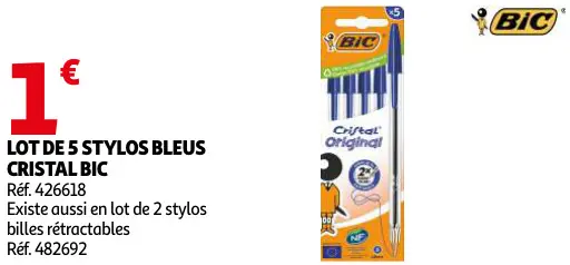 Promotie: Stylos bleus cristal