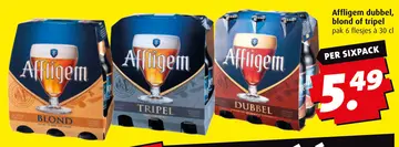 Aanbieding: Affligem dubbel, blond of tripel