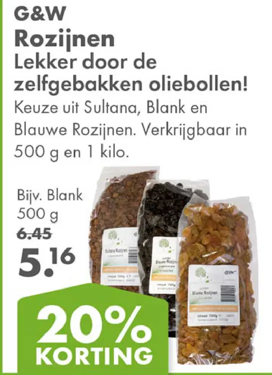 Aanbieding: Rozijnen