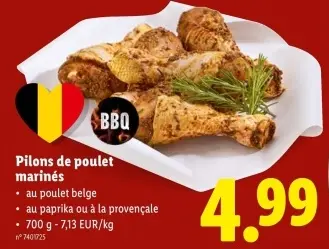 Offre: Pilons de poulet marinés