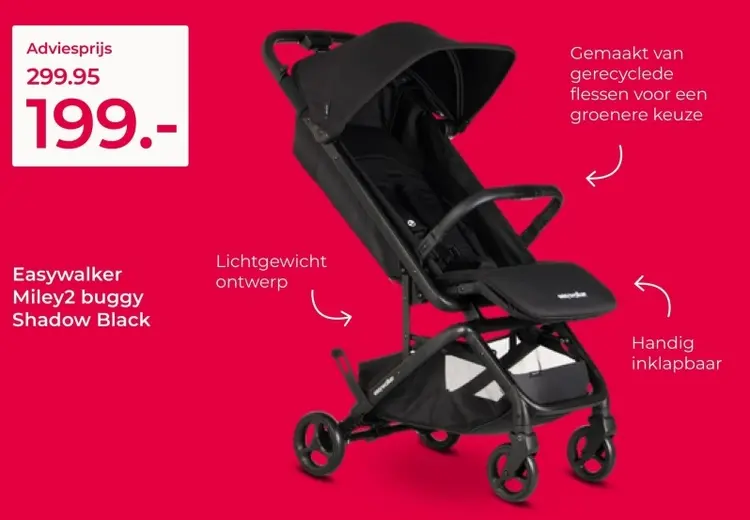 Aanbieding: Miley2 buggy Shadow Black