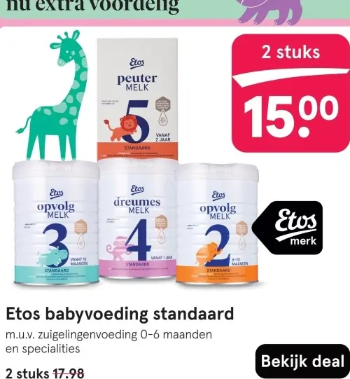Aanbieding: Etos babyvoeding standaard