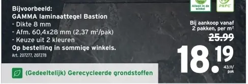 Promotie: GAMMA laminaattegel Bastion