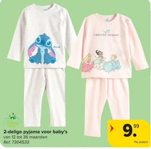Promotie: 2-delige pyjama voor baby's