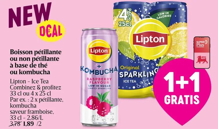 Offre: Boisson pétillante ou non pétillante à base d
