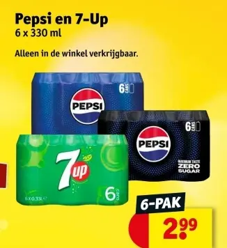 Aanbieding: Pepsi en 7-Up