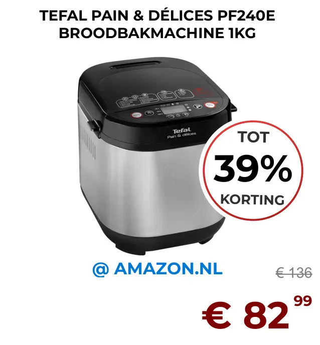 Aanbieding: Pain & délices pf240e broodbakmachine