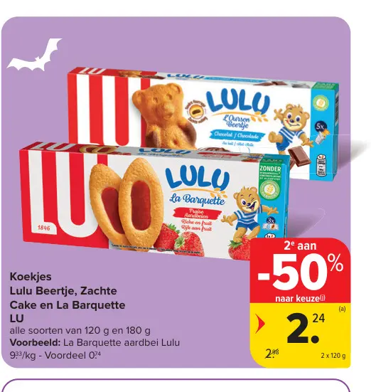 Promotie: Koekjes Lulu Beertje, Zachte Cake en La Barquette