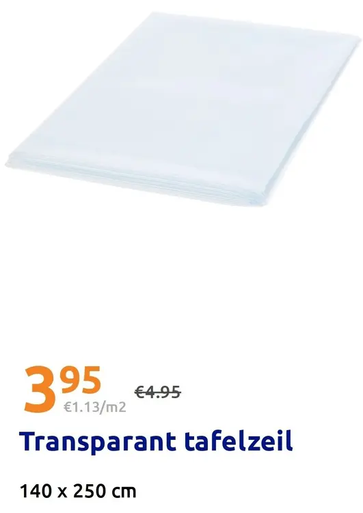 Promotie: Transparant tafelzeil