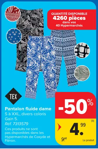 Offre: Pantalon fluide dame