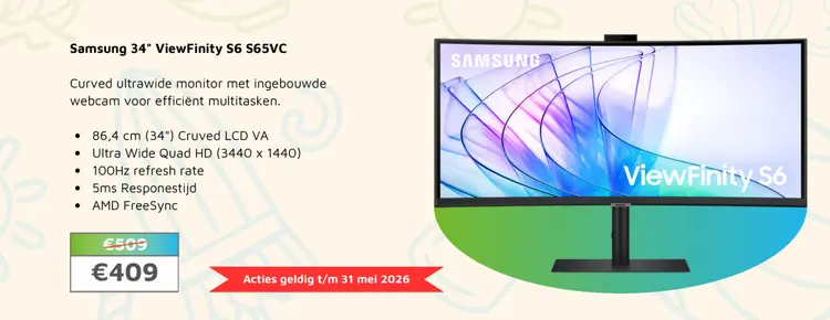 Aanbieding: Samsung 34" ViewFinity S6 S65VC