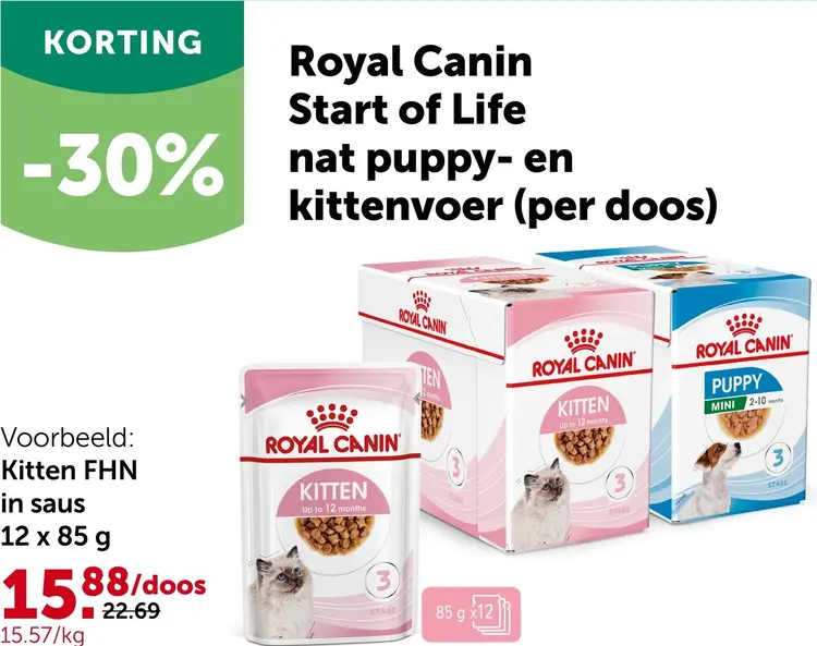 Promotie: Start of Life nat puppy- en kittenvoer