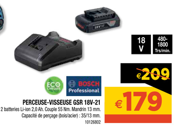 Offre: PERCEUSE-VISSEUSE GSR 18V-21