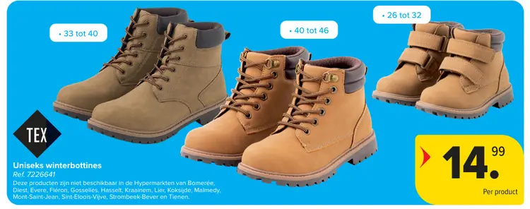 Promotie: Uniseks winterbottines