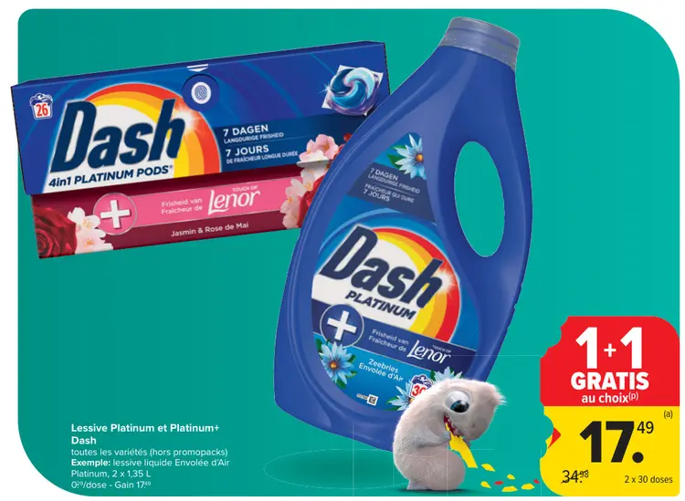 Offre: Lessive Platinum et Platinum+