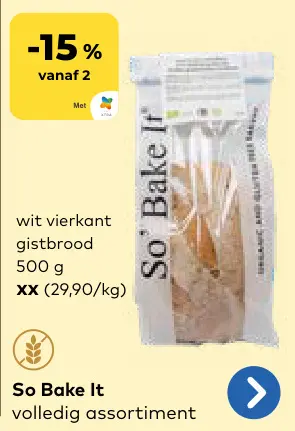 Promotie: wit vierkant gistbrood
