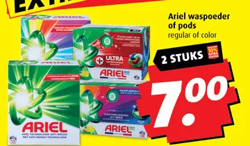 Aanbieding: Ariel waspoeder of pods regular of color