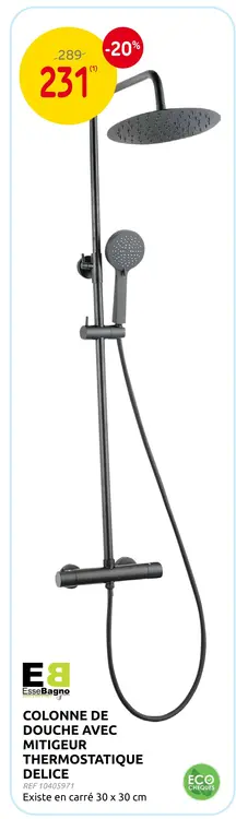 Offre: Colonne de douche avec mitigeur thermostatiqu