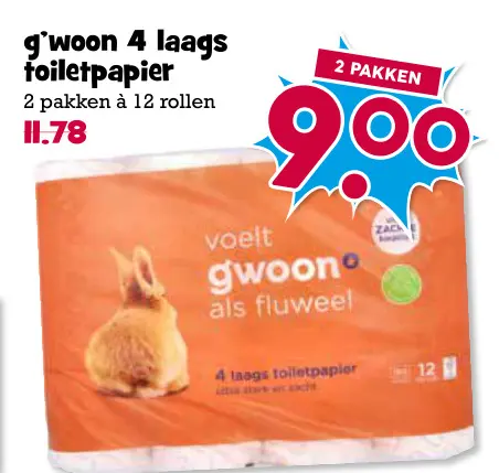 Aanbieding: 4 laags toiletpapier
