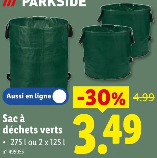 Offre: Sac à déchets verts