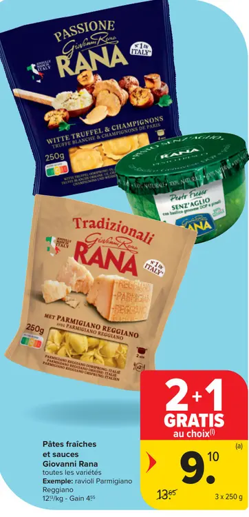 Offre: Pâtes fraîches et sauces