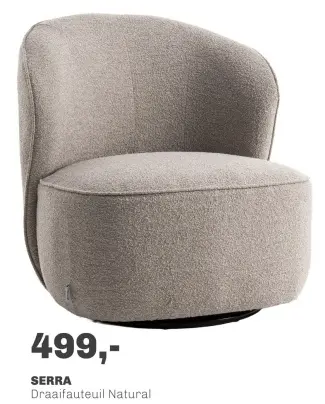 Aanbieding: SERRA Draaifauteuil Natural