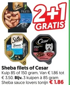 Aanbieding: Sheba filets of Cesar