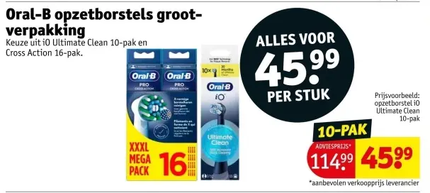 Aanbieding: Oral-B opzetborstels grootverpakking