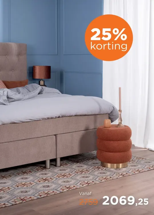 Aanbieding: Boxspring Upsalla 153cm hoog