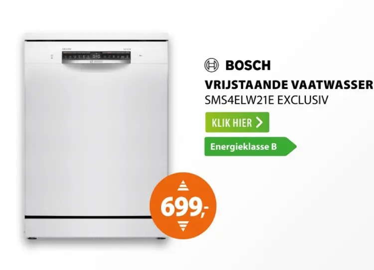 Aanbieding: Vrijstaande vaatwasser sms4elw21e exclusiv