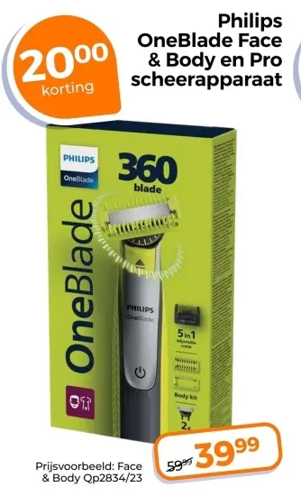 Aanbieding: OneBlade Face & Body en Pro scheerapparaat
