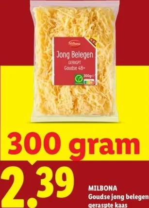Aanbieding: Goudse jong belegen geraspte kaas
