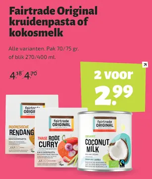 Aanbieding: Original kruidenpasta of kokosmelk