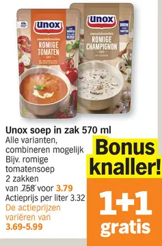 Aanbieding: Unox soep in zak