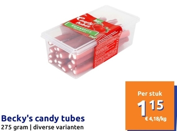 Aanbieding: Becky's candy tubes