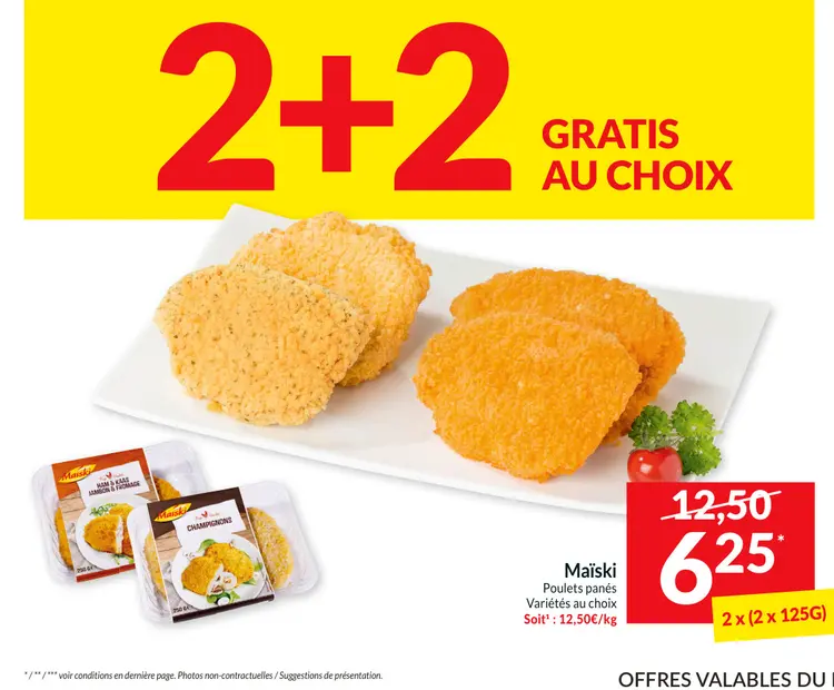 Offre: Poulets panés