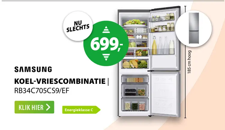 Aanbieding: Koel-vriescombinatie rb34c705cs9/ef