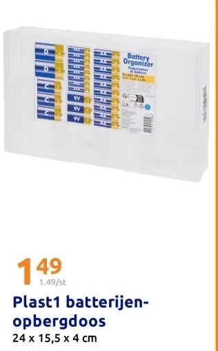 Aanbieding: Plast1 batterijen-opbergdoos