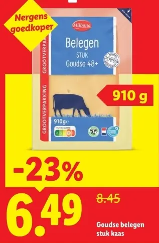 Aanbieding: Goudse belegen stuk kaas