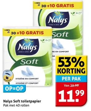 Aanbieding: Nalys Soft toiletpapier