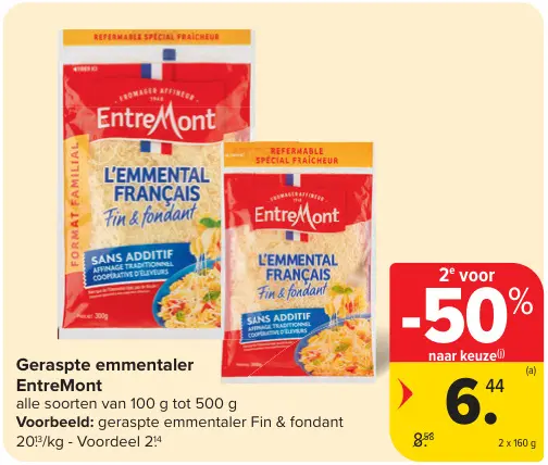 Promotie: Geraspte emmentaler