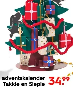 Aanbieding: adventskalender Takkie en Siepie