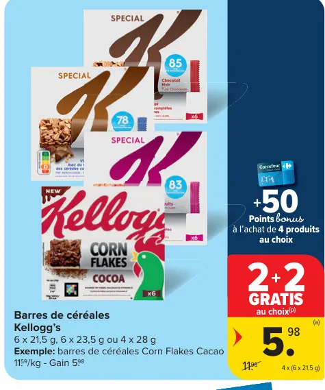 Offre: Barres de céréales