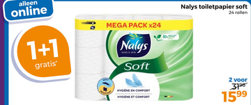 Aanbieding: Nalys toiletpapier soft