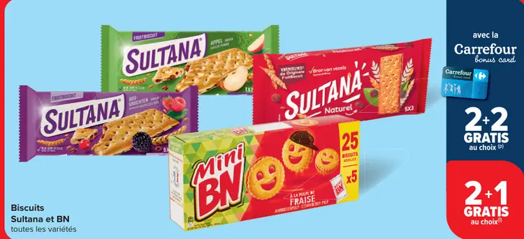 Offre: Biscuits Sultana et BN
