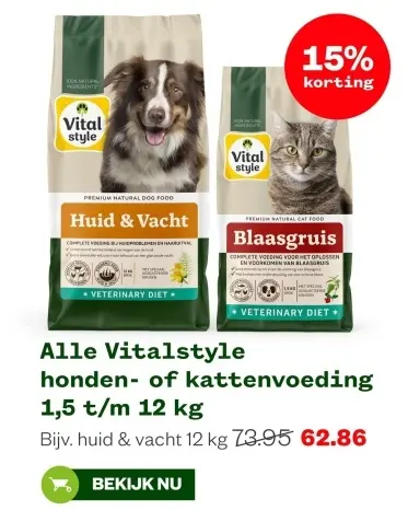 Aanbieding: Vitalstyle honden- of kattenvoeding