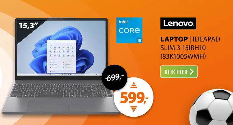 Aanbieding: Lenovo IdeaPad Slim 3 15IRH10 (83K1005WMH)