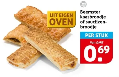 Kaasbroodje of saucijzenbroodje