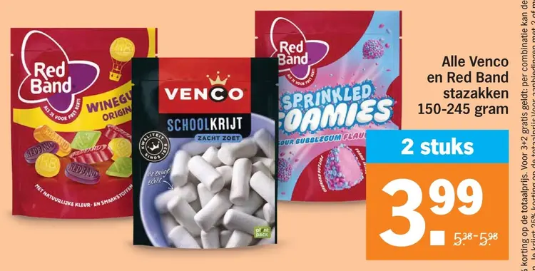 Aanbieding: Alle Venco en Red Band stazakken