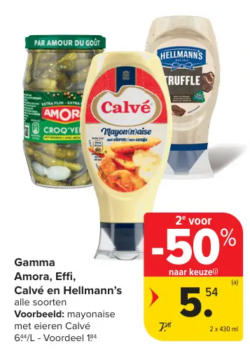 Aanbieding: Amora, Effi, Calvé en Hellmann's alle soorten